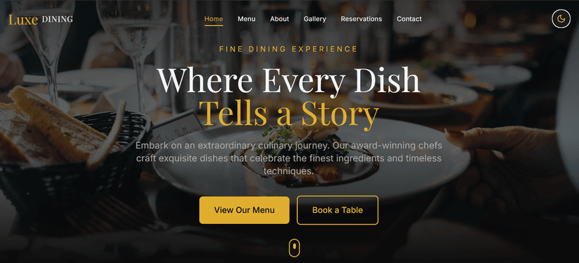 Resturant Website UI